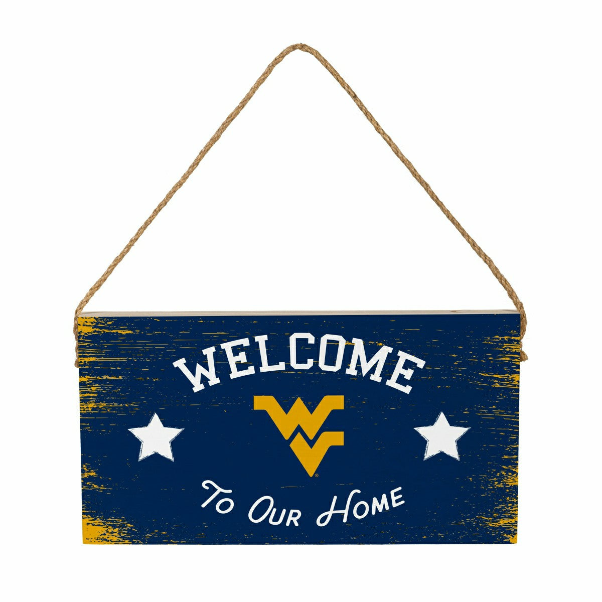 West Virginia University Wood Wall Sign, 6x11 - Collegiate Home