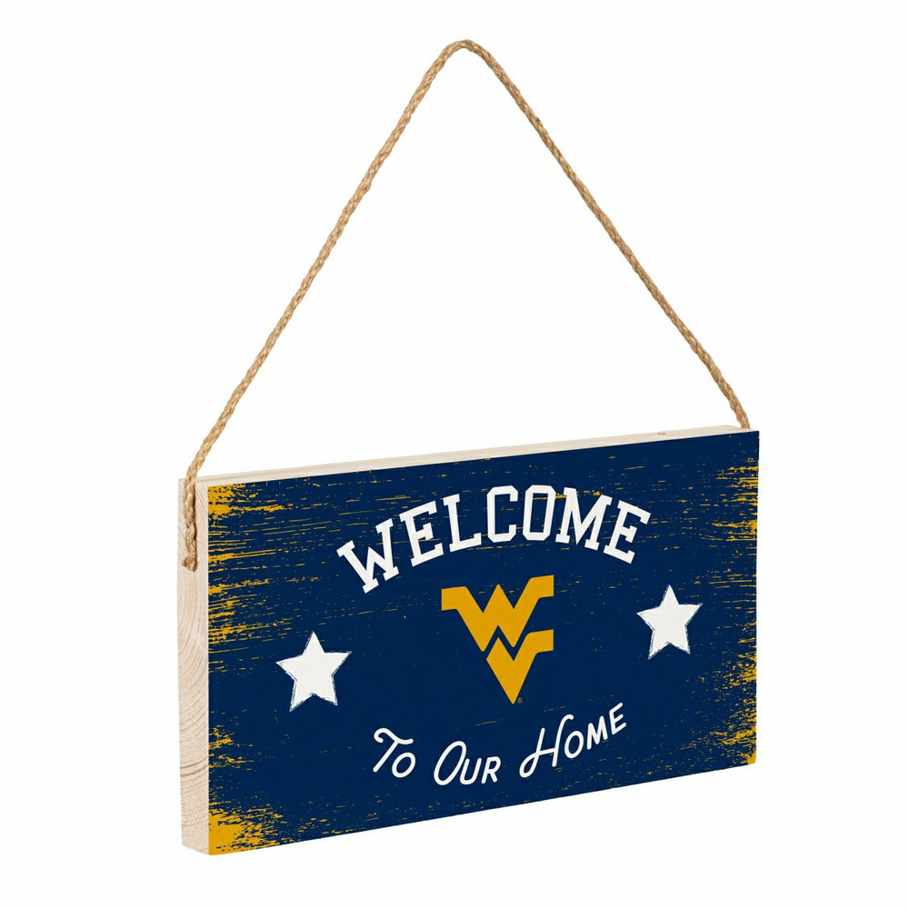 West Virginia University Wood Wall Sign, 6x11 - Collegiate Home