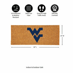 West Virginia University Extra Large Full Color Coir Mat, 60"x24" - Collegiate