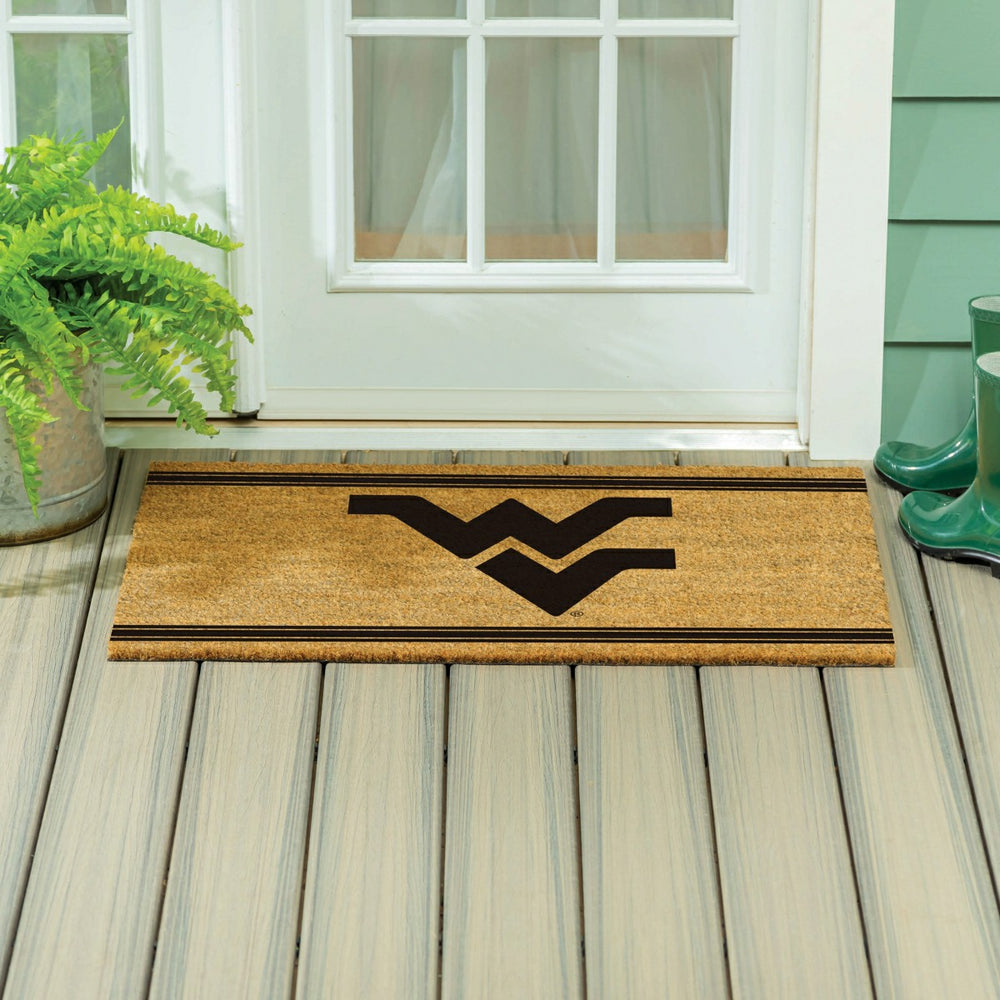 West Virginia University Large One Color Coir Mat, 36"x24" - Collegiate