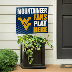 West Virginia University Coroplast Yard Sign "Fans Play Here" - Collegiate Home