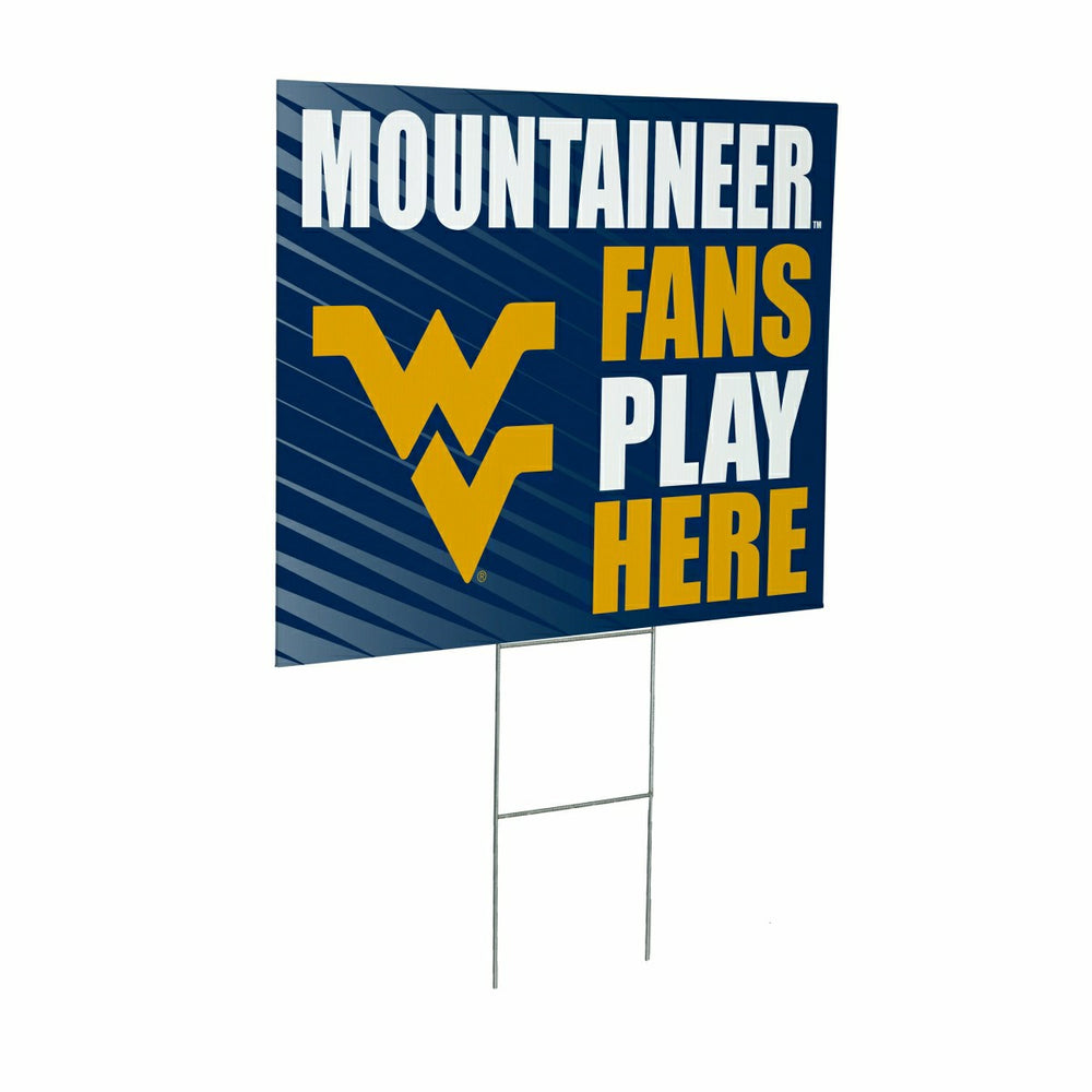 West Virginia University Coroplast Yard Sign "Fans Play Here" - Collegiate Home