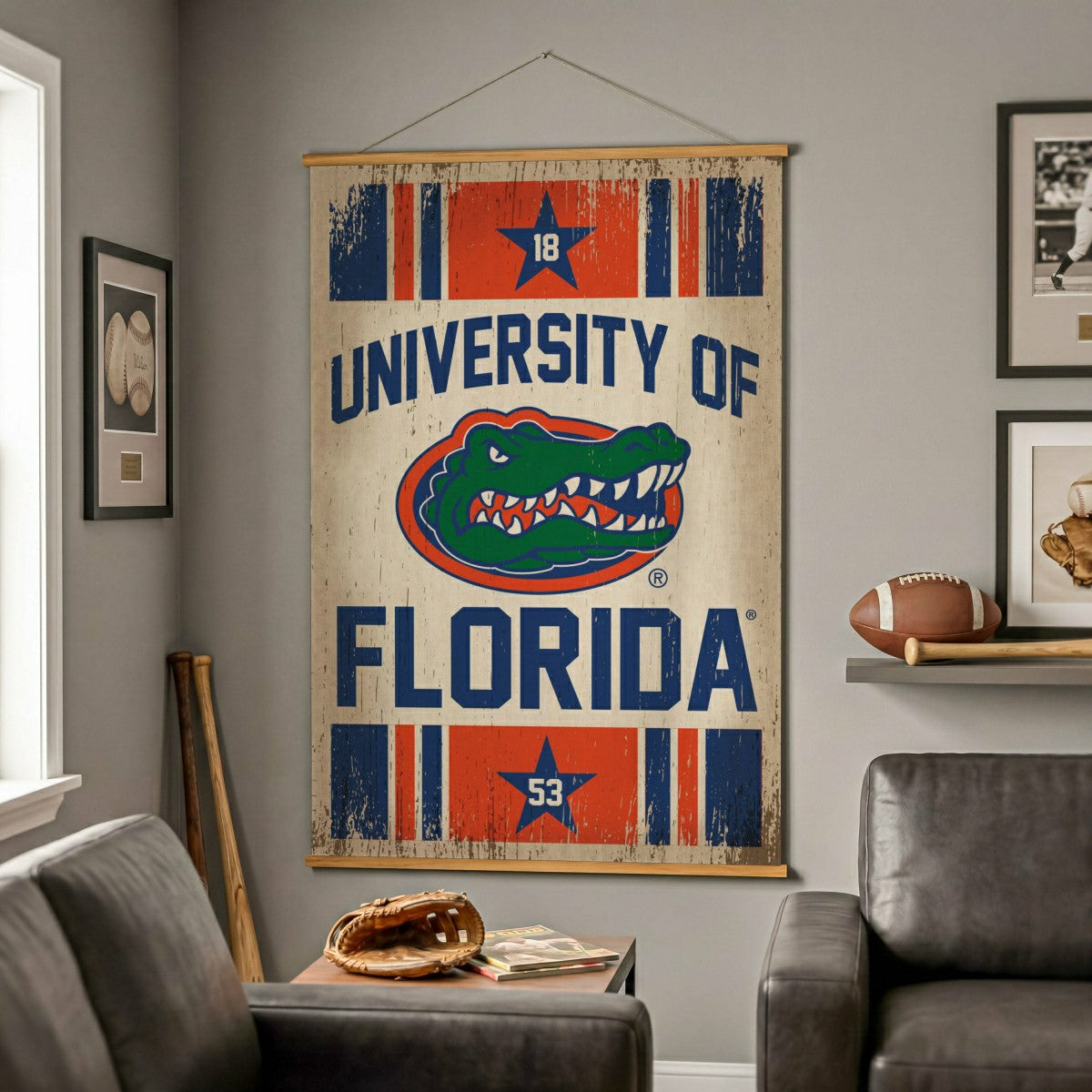University of Florida, Canvas Wall Tapestry, Large, 54x36 - Home Collegiate