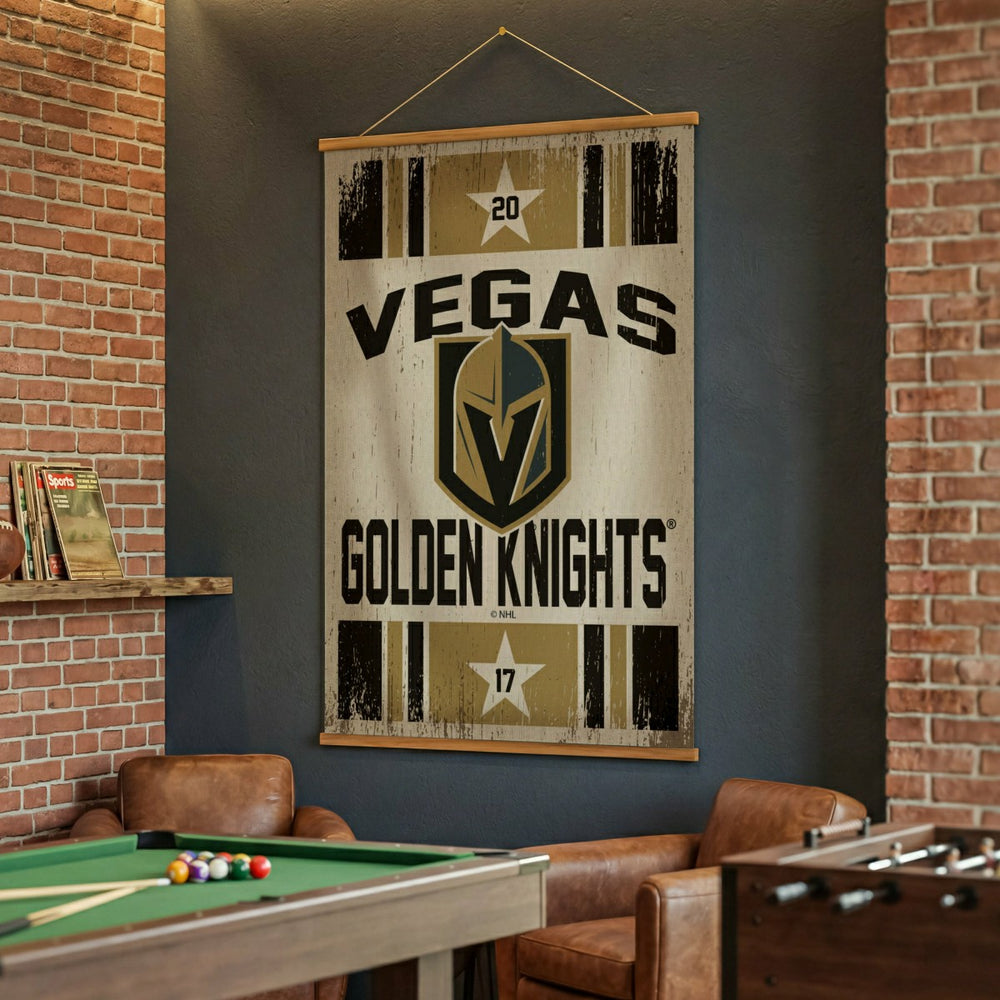 Vegas Golden Knights, Canvas Wall Tapestry, Large, 54x36 - Home