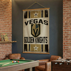 Vegas Golden Knights, Canvas Wall Tapestry, Large, 54x36 - Home