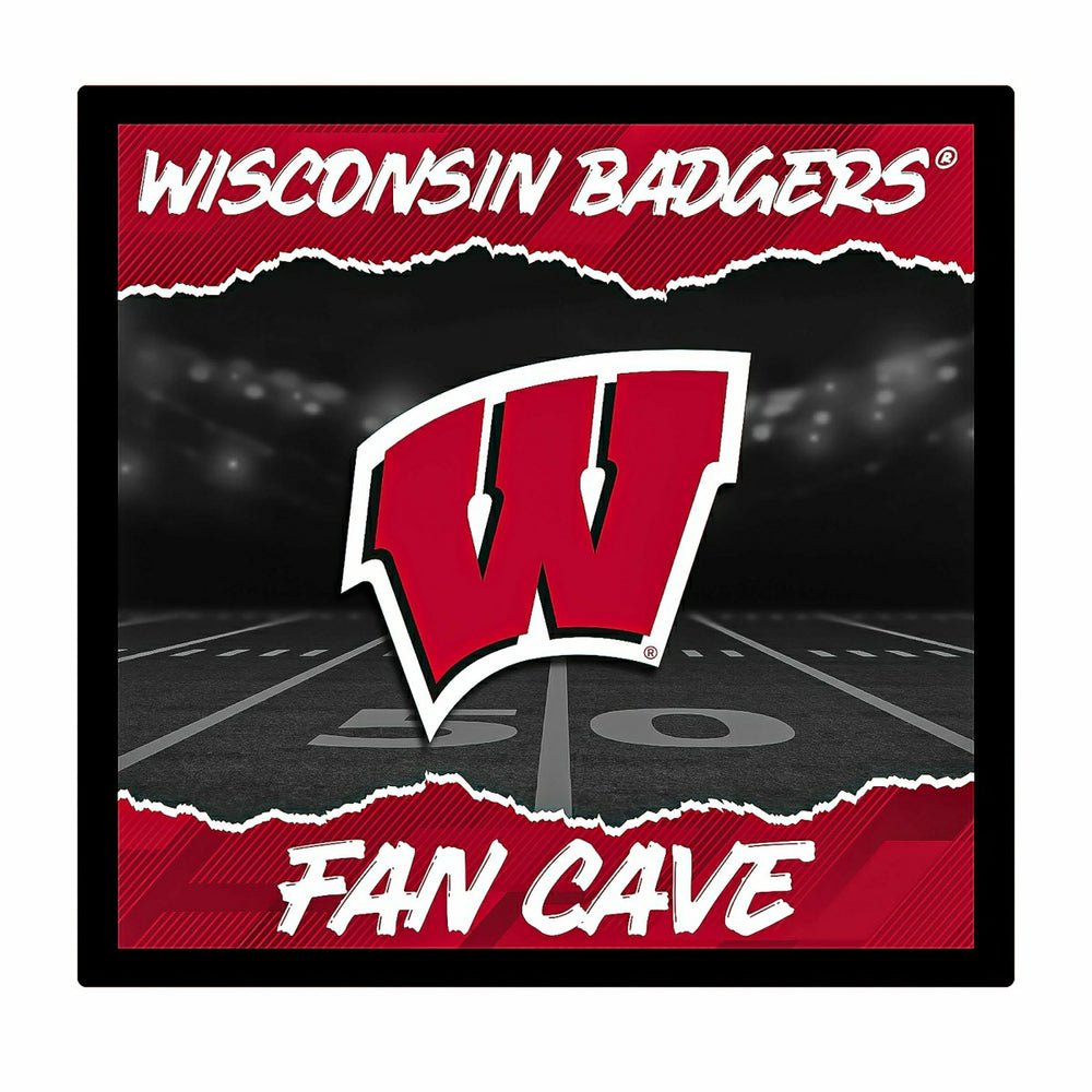 University of Wisconsin-Madison 23"H x 23"L LED Wall Decor, Edgelite,  - Home Collegiate