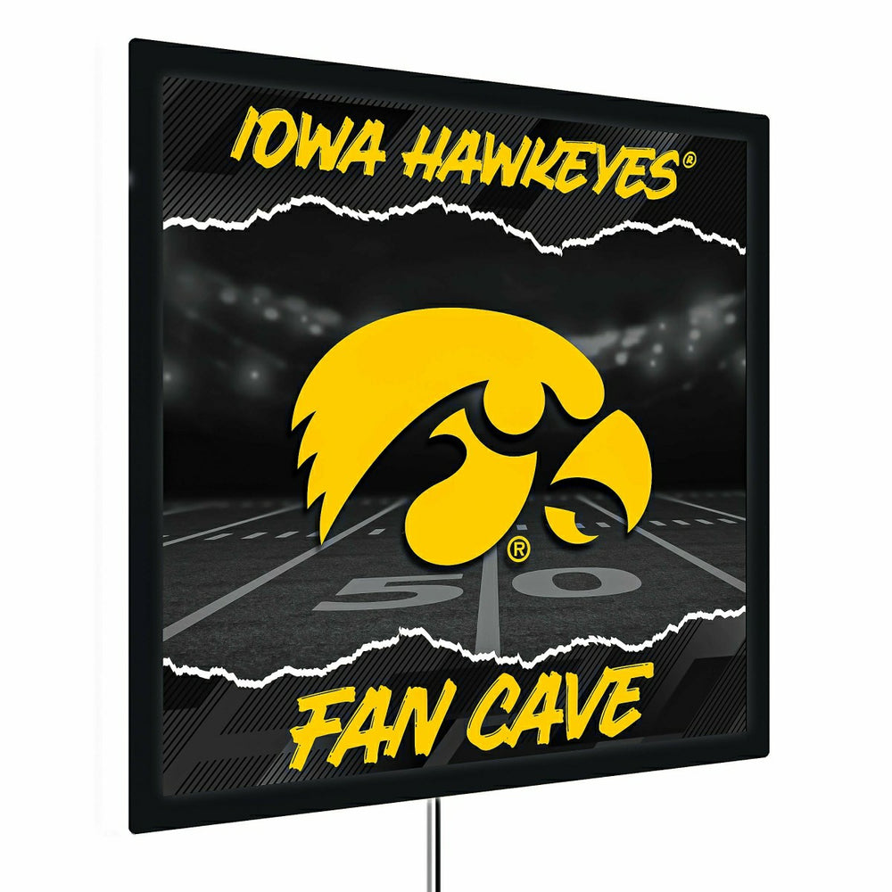 University of Iowa 23"H x 23"L LED Wall Decor, Edgelite, Square - Home Collegiate