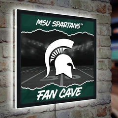 Michigan State University 23"H x 23"L LED Wall Decor, Edgelite, Square - Home Collegiate