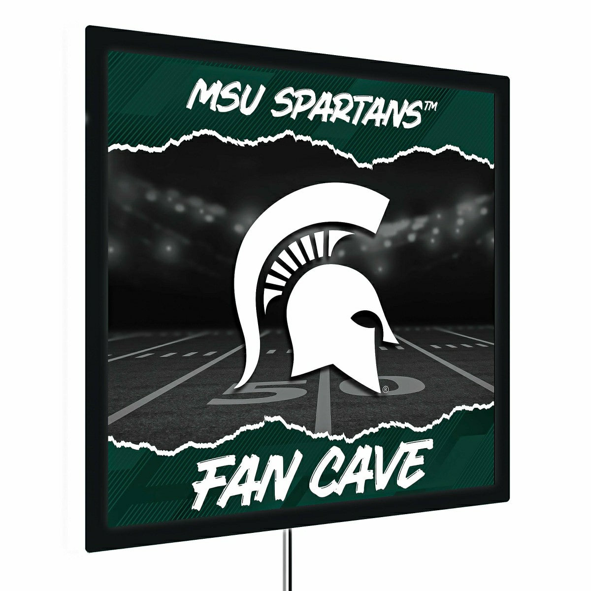 Michigan State University 23"H x 23"L LED Wall Decor, Edgelite, Square - Home Collegiate