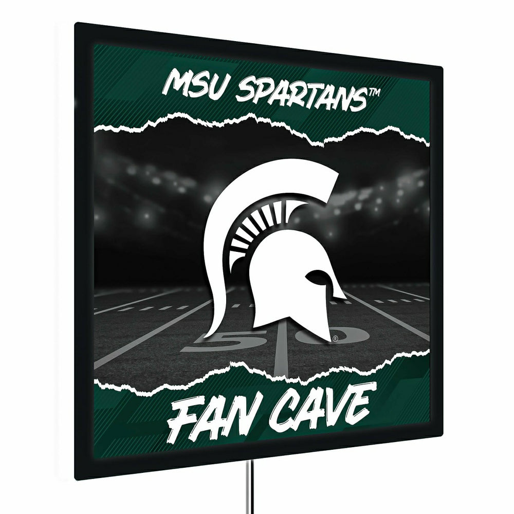 Michigan State University 23"H x 23"L LED Wall Decor, Edgelite, Square - Home Collegiate