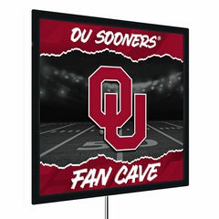 University of Oklahoma 23"H x 23"L LED Wall Decor, Edgelite, Square - Home Collegiate