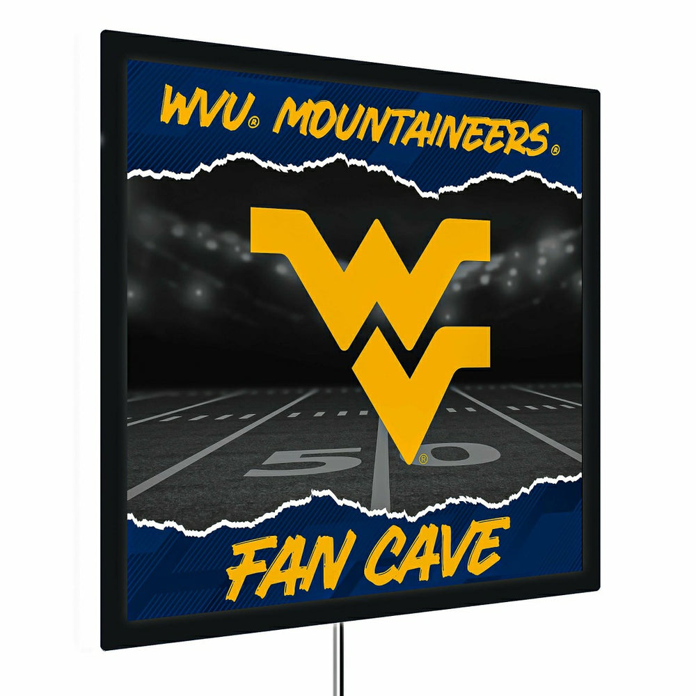 West Virginia University 23"H x 23"L LED Wall Decor, Edgelite, Square - Home Collegiate