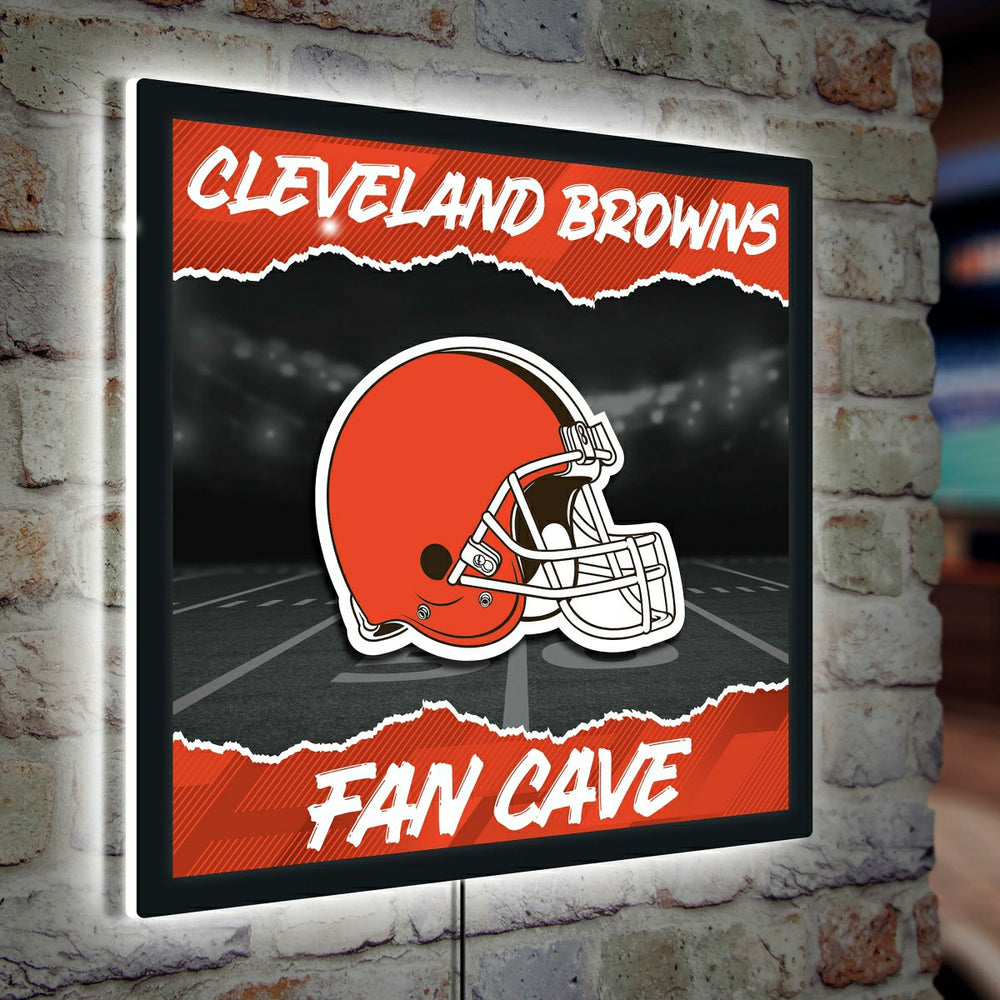 Cleveland Browns 23"H x 23"L LED Wall Decor, Edgelite, Square - Home NFL