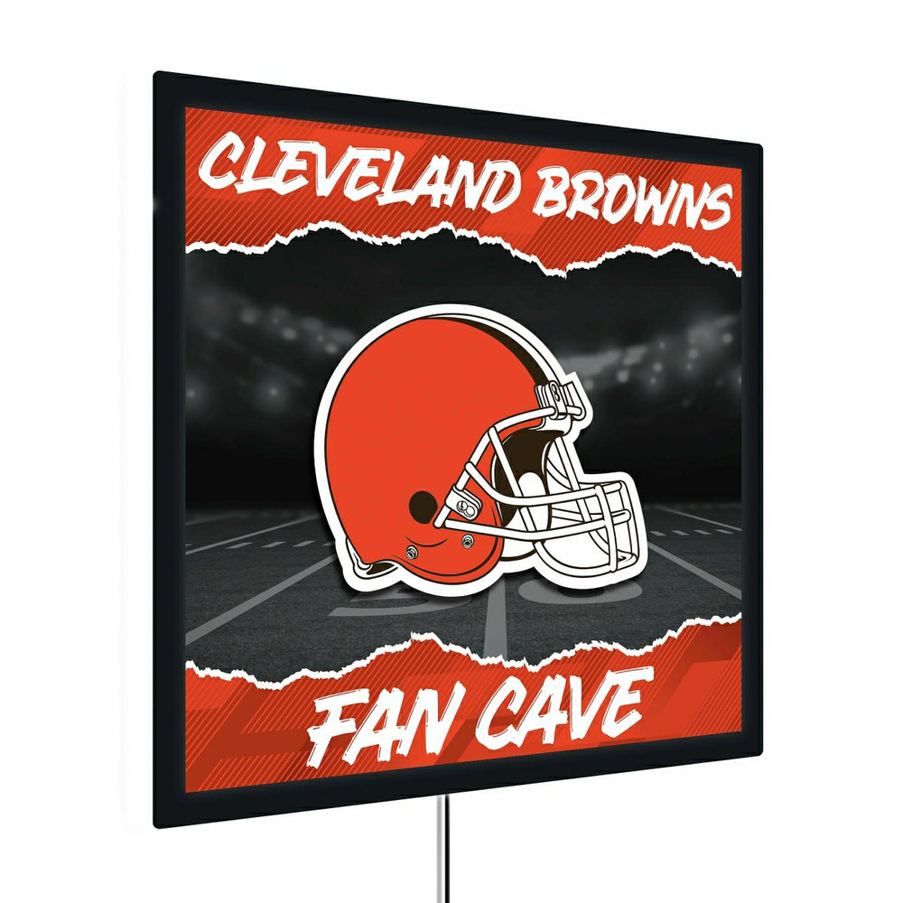 Cleveland Browns 23"H x 23"L LED Wall Decor, Edgelite, Square - Home NFL