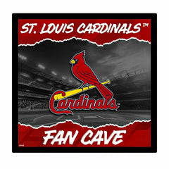 St Louis Cardinals 23"H x 23"L LED Wall Decor, Edgelite, Square - Home MLB