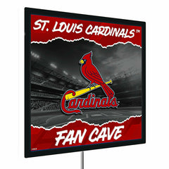 St Louis Cardinals 23"H x 23"L LED Wall Decor, Edgelite, Square - Home MLB