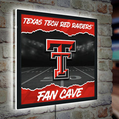 Texas Tech University 23"H x 23"L LED Wall Decor, Edgelite, Square - Home Collegiate