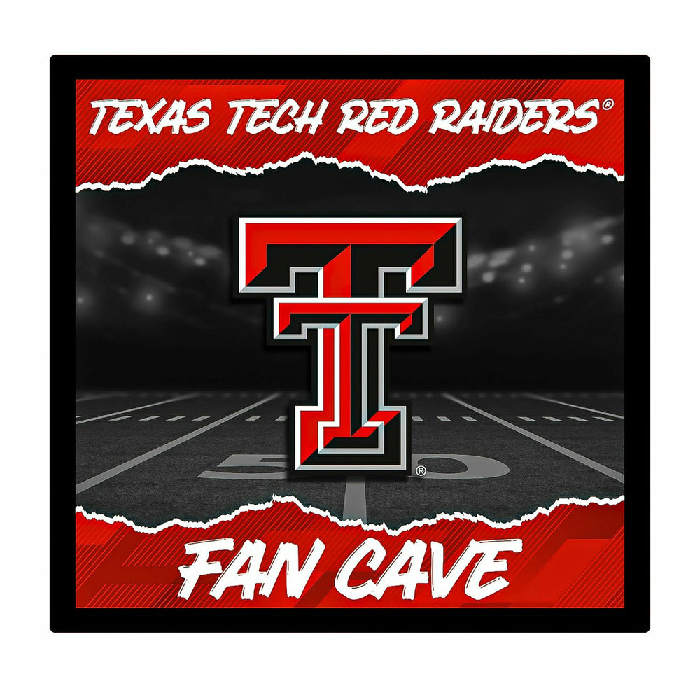 Texas Tech University 23"H x 23"L LED Wall Decor, Edgelite, Square - Home Collegiate