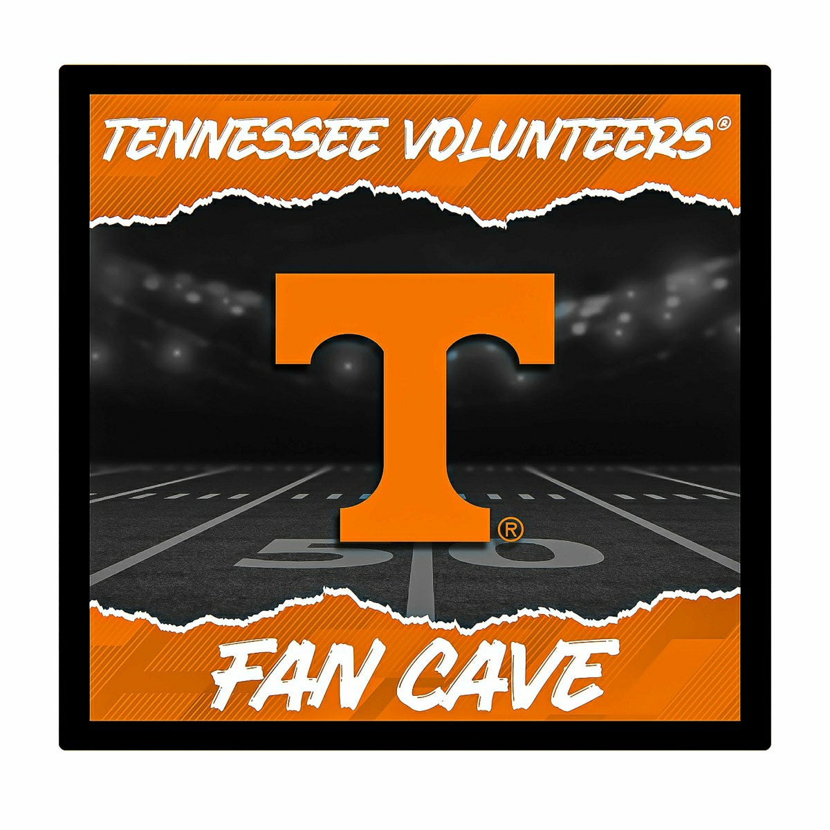 University of Tennessee 23"H x 23"L LED Wall Decor, Edgelite, Square - Home Collegiate