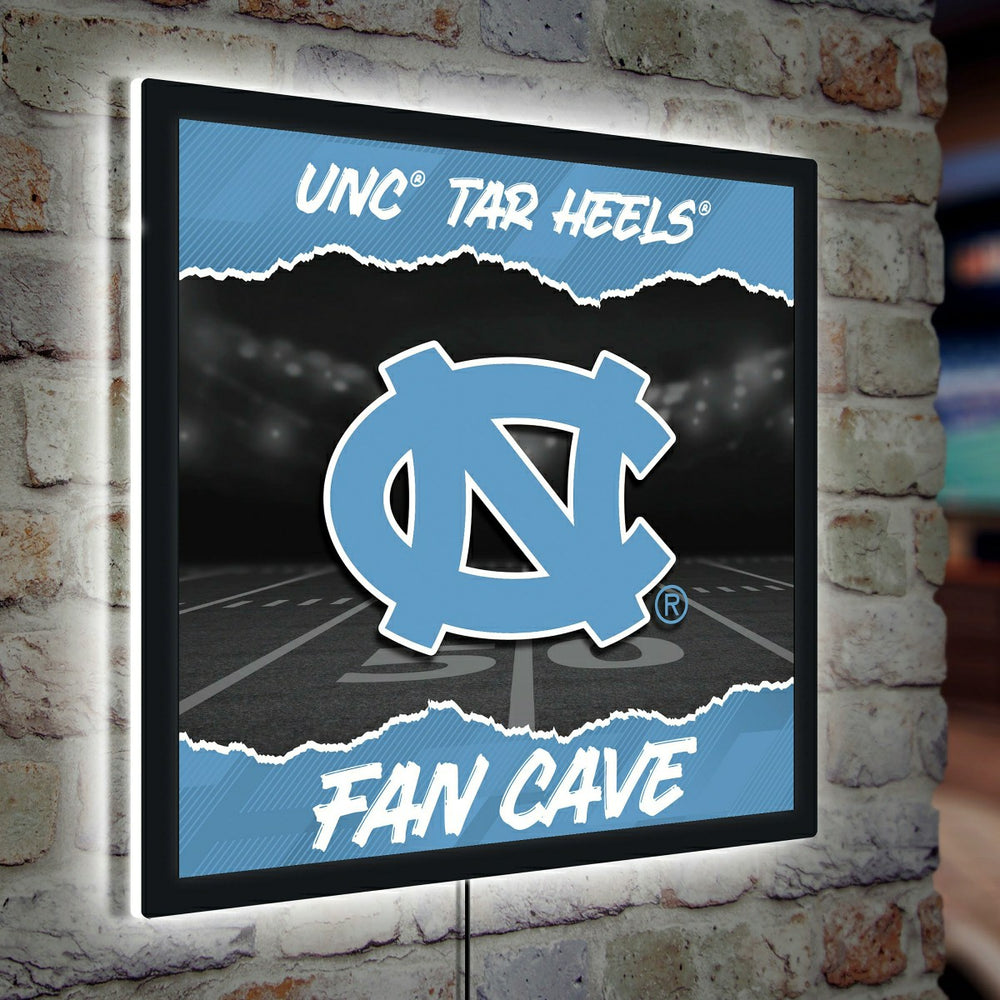 University of North Carolina 23"H x 23"L LED Wall Decor, Edgelite, Squ - Home Collegiate