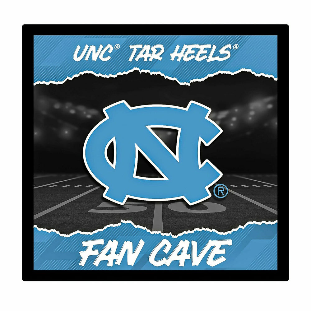 University of North Carolina 23"H x 23"L LED Wall Decor, Edgelite, Squ - Home Collegiate