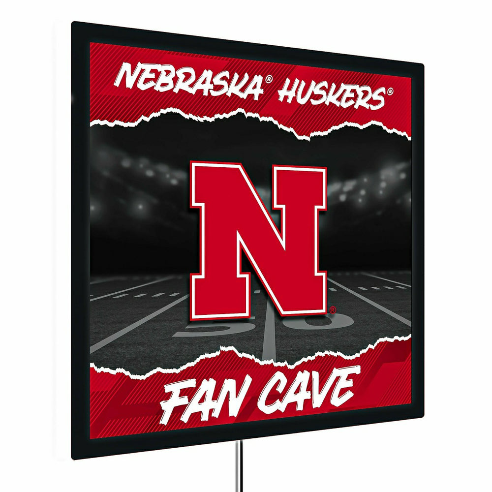 University of Nebraska 23"H x 23"L LED Wall Decor, Edgelite, Square - Home Collegiate