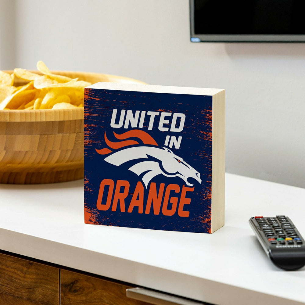 Denver Broncos Plock, Down Home Fans, 6x6 - Home NFL