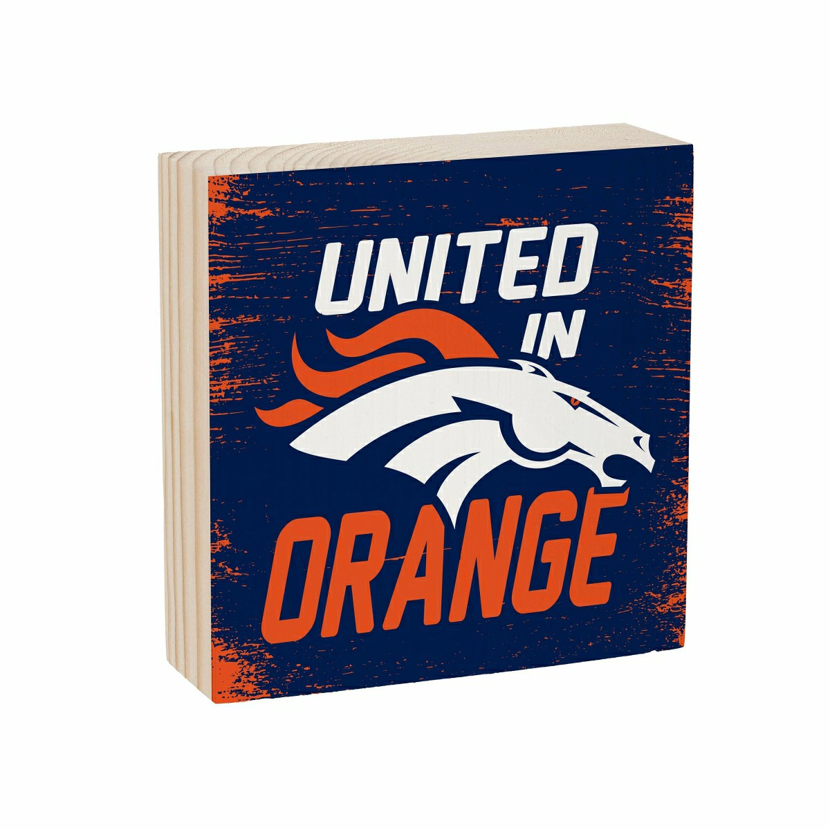 Denver Broncos Plock, Down Home Fans, 6x6 - Home NFL