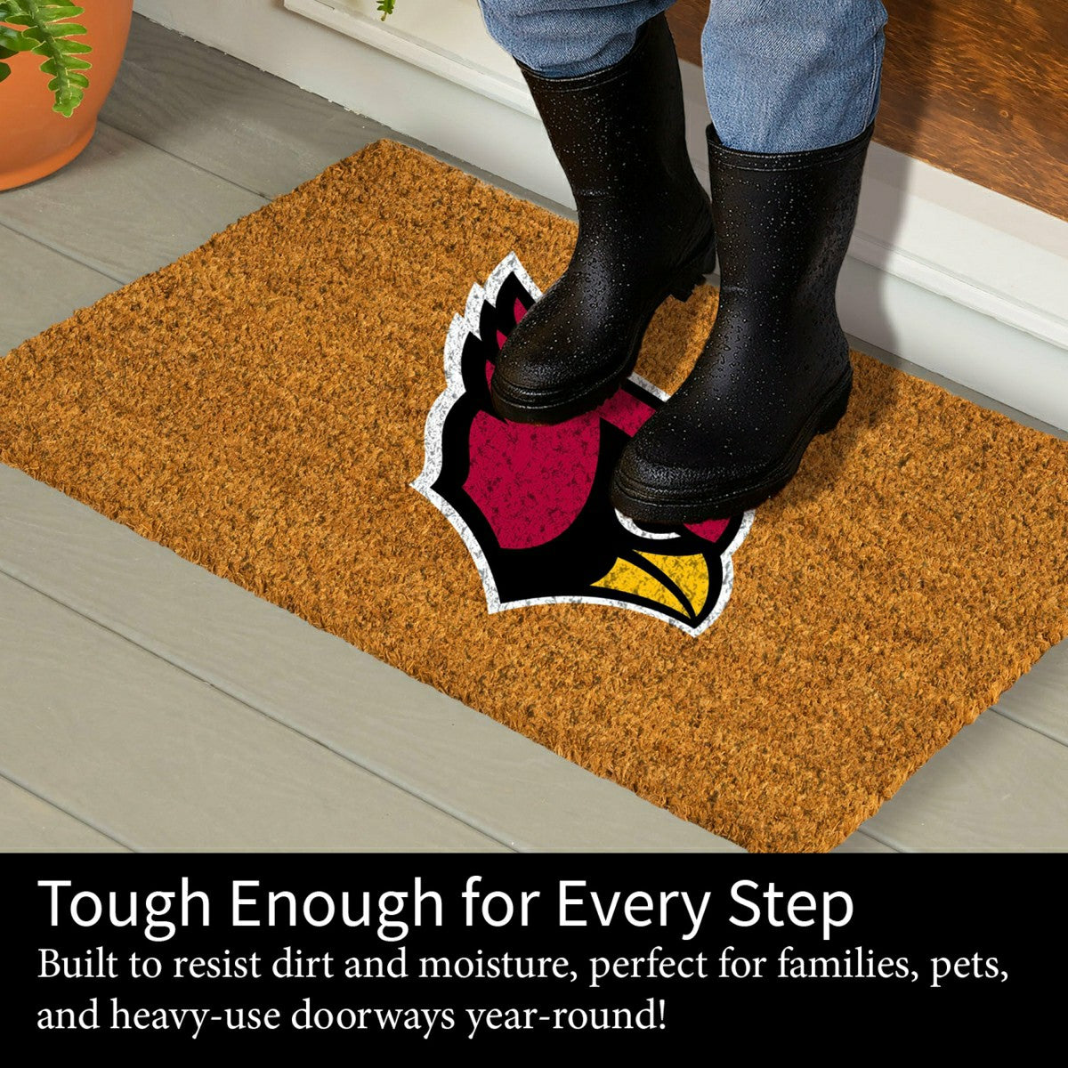 Coir Mat, 16"x28", Arizona Cardinals - NFL