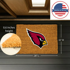 Coir Mat, 16"x28", Arizona Cardinals - NFL