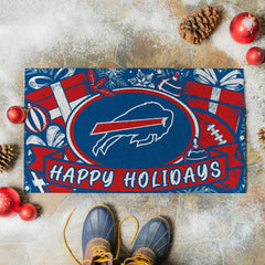 Buffalo Bills Holiday PVC Mat, 28"x16" - NFL