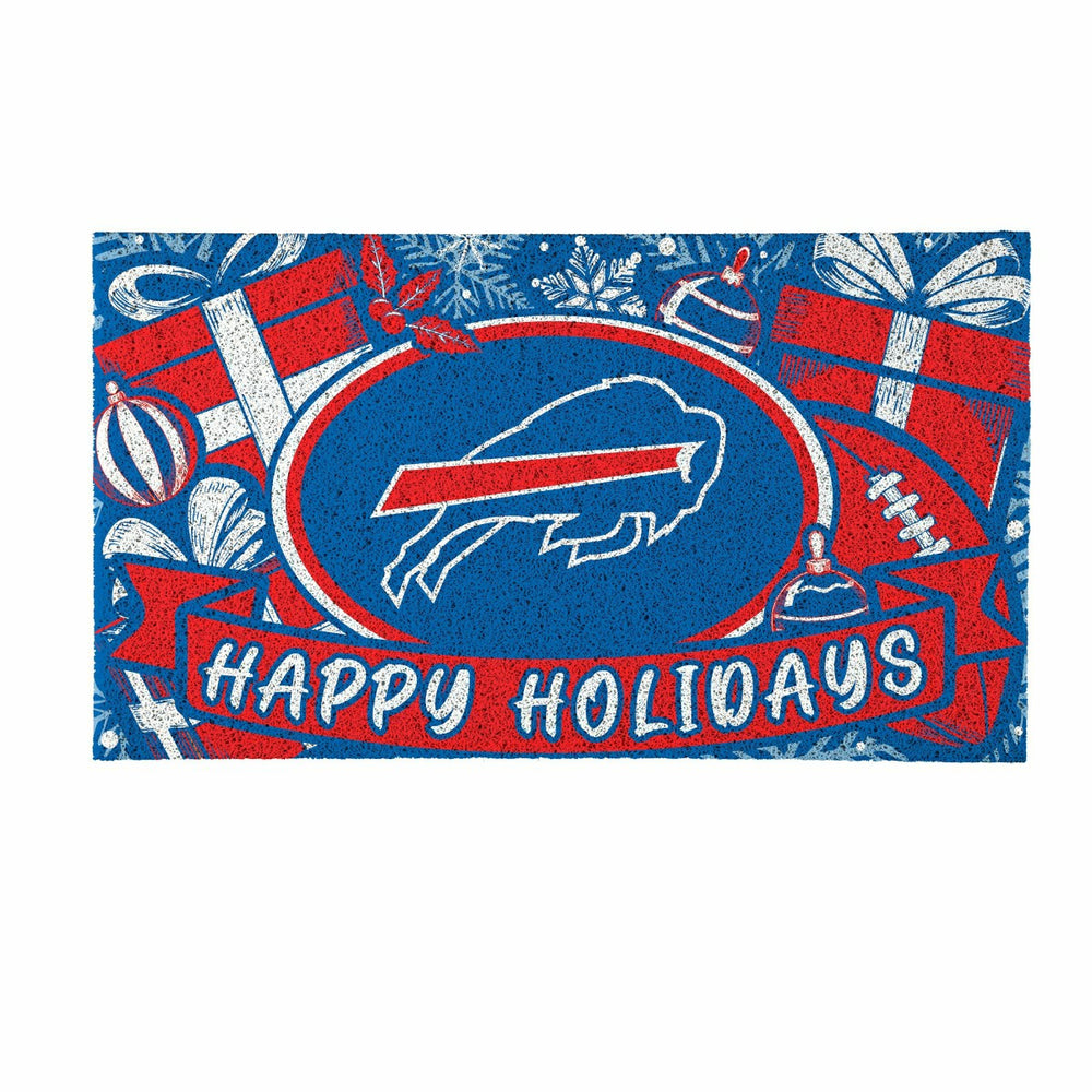 Buffalo Bills Holiday PVC Mat, 28"x16" - NFL