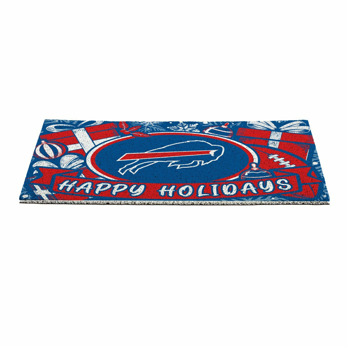 Buffalo Bills Holiday PVC Mat, 28"x16" - NFL