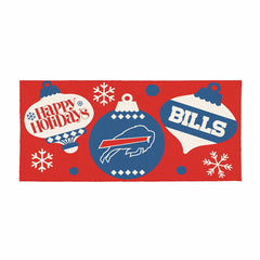 Buffalo Bills Holiday Flocked Coir Sassafras Switch Mat, 22"x10" - NFL