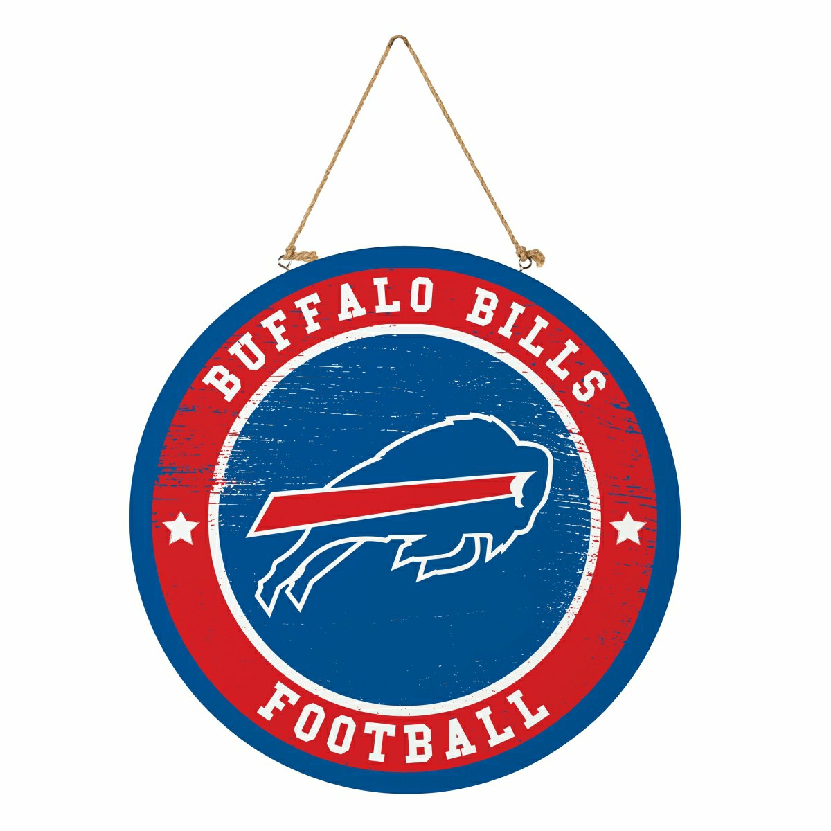 Buffalo Bills Round Door Décor with Hanging Rope, 18x18 - NFL Home