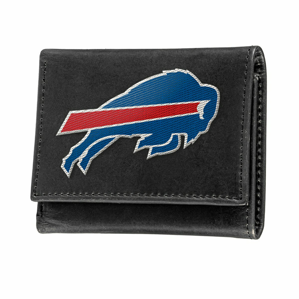 Buffalo Bills Black Tri-Fold Embroidered Wallet - NFL Home