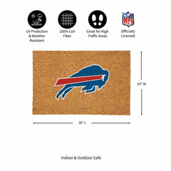 Buffalo Bills Large Full Color Coir Mat, 36"x24" - NFL