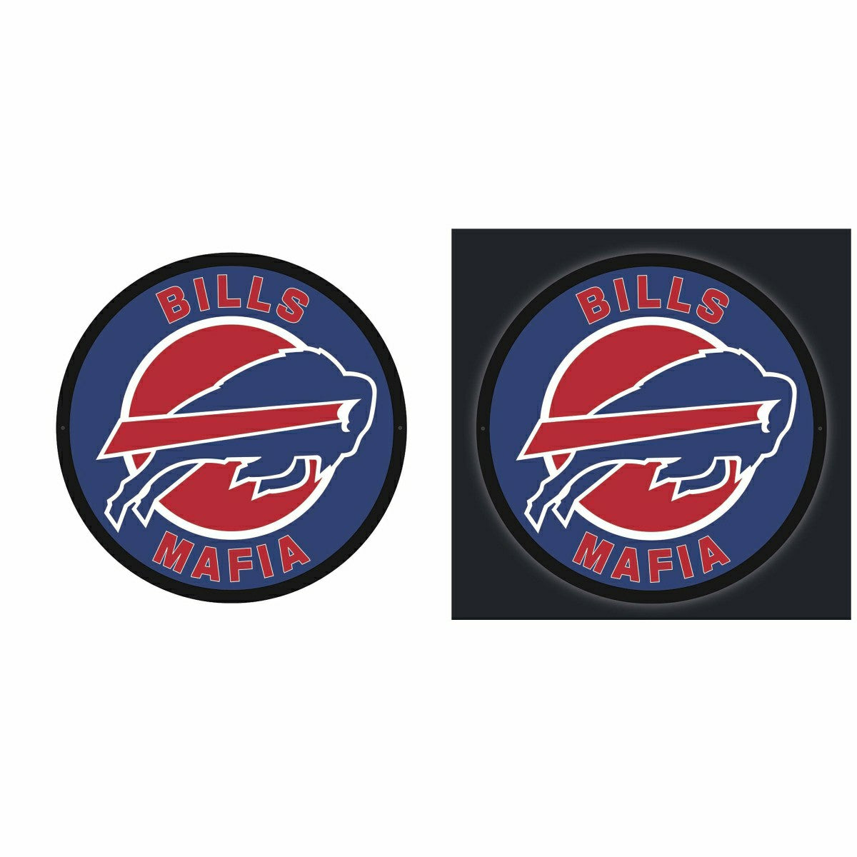 LED Wall Decor, Large Round, Buffalo Bills, Bills Mafia - NFL Home