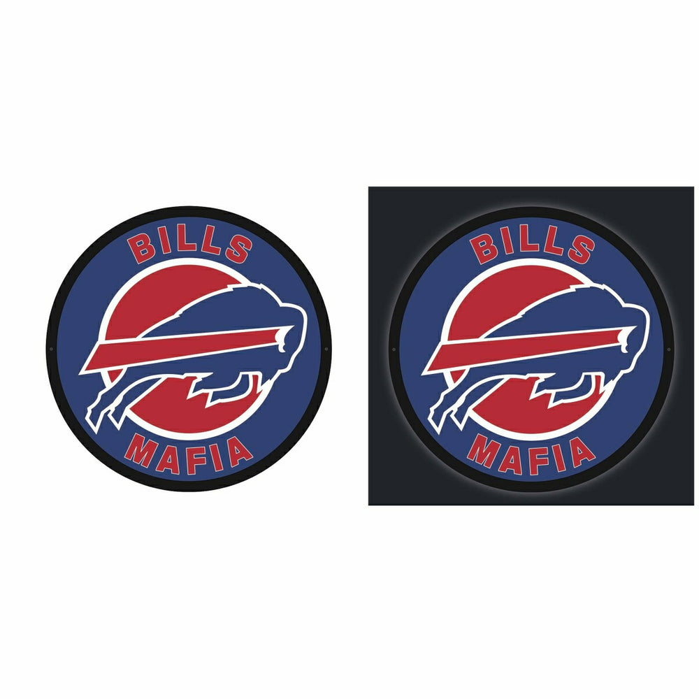 LED Wall Decor, Large Round, Buffalo Bills, Bills Mafia - NFL Home