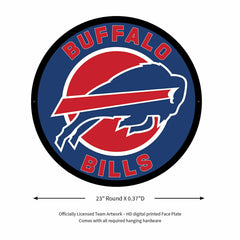 LED Wall Decor, Round, Buffalo Bills - NFL Home