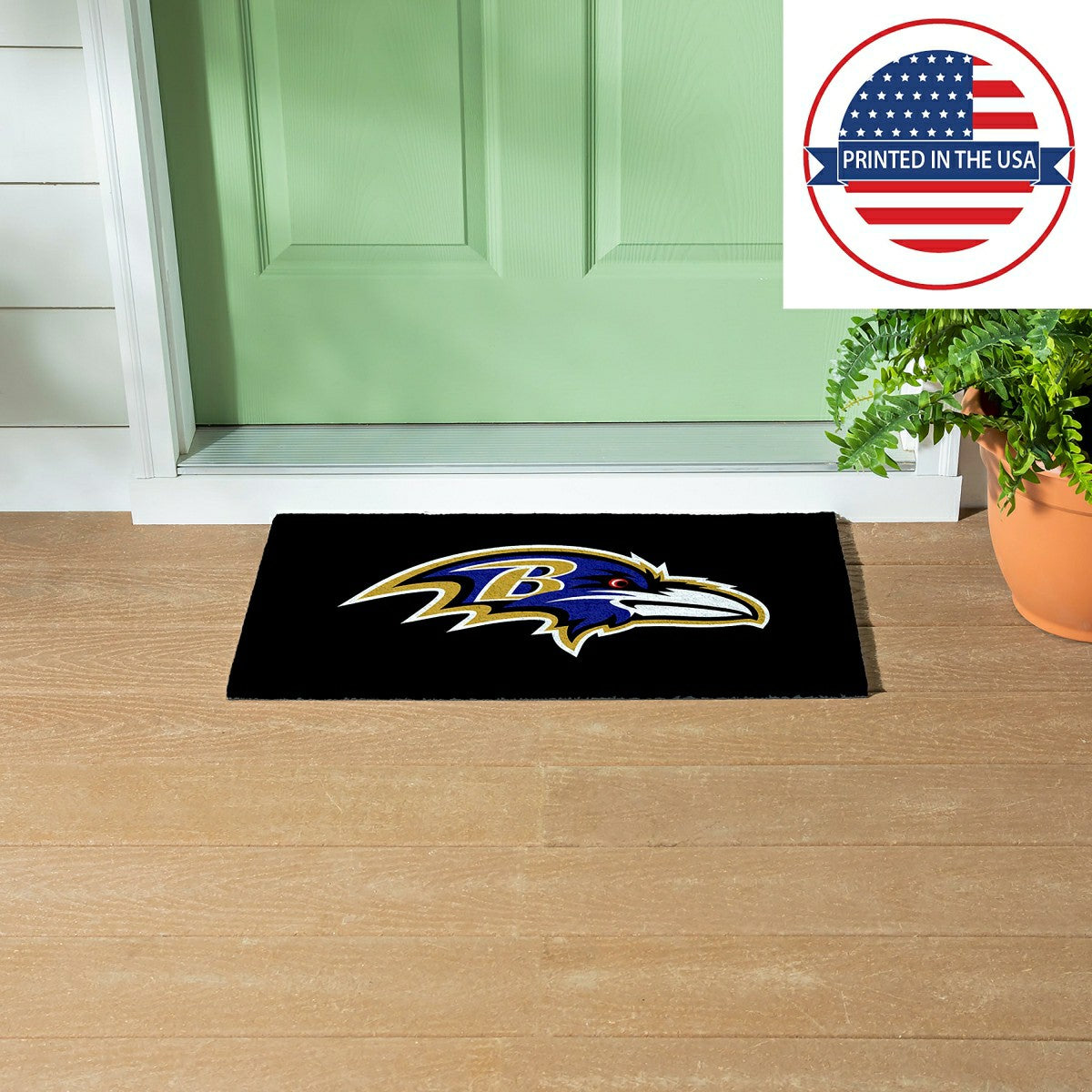 Full Color PVC Mat, 16" x 28", Baltimore Ravens - NFL