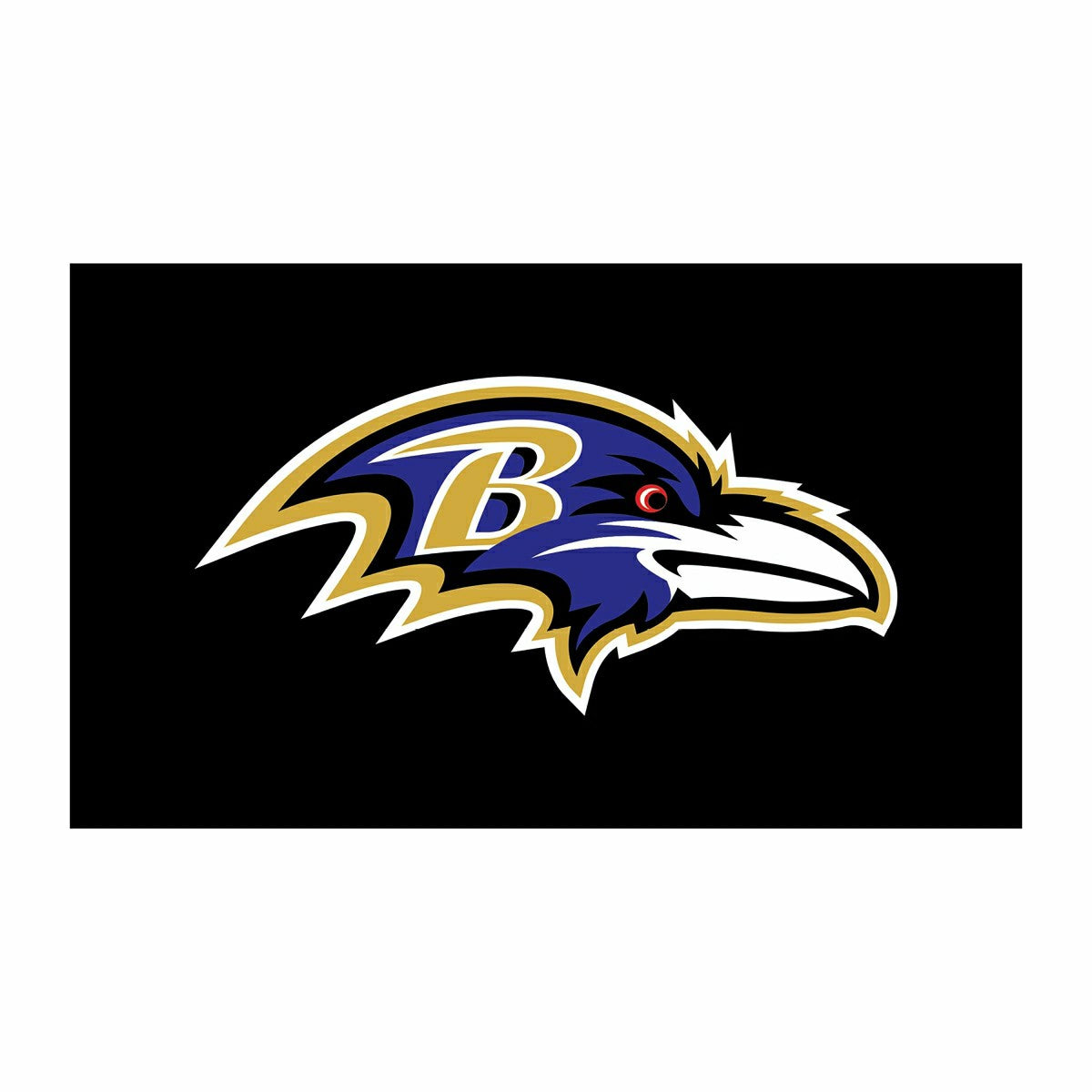 Full Color PVC Mat, 16" x 28", Baltimore Ravens - NFL