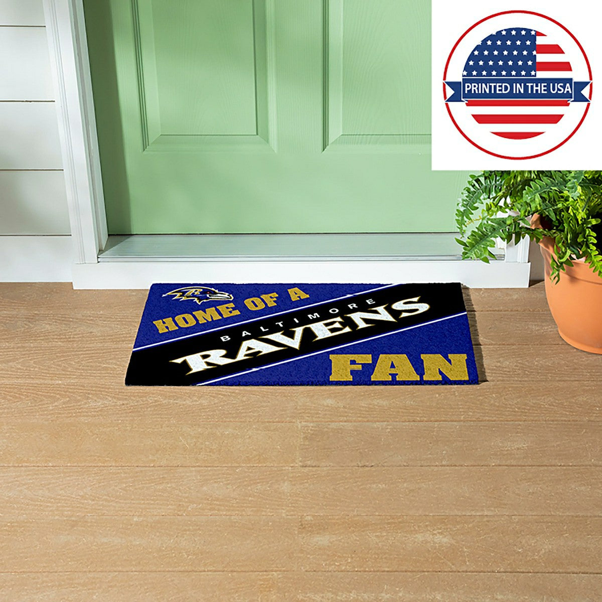 Baltimore Ravens, PVC Mat COLOR, Home of a Fan - NFL