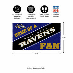 Baltimore Ravens, PVC Mat COLOR, Home of a Fan - NFL
