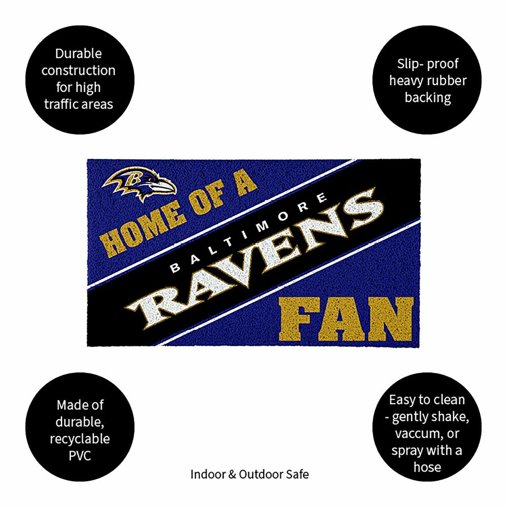 Baltimore Ravens, PVC Mat COLOR, Home of a Fan - NFL