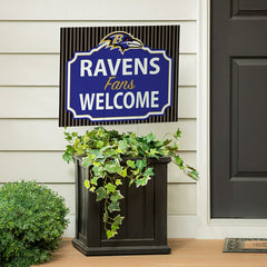 Baltimore Ravens Coroplast Yard Sign, "Fans Welcome" - NFL Home
