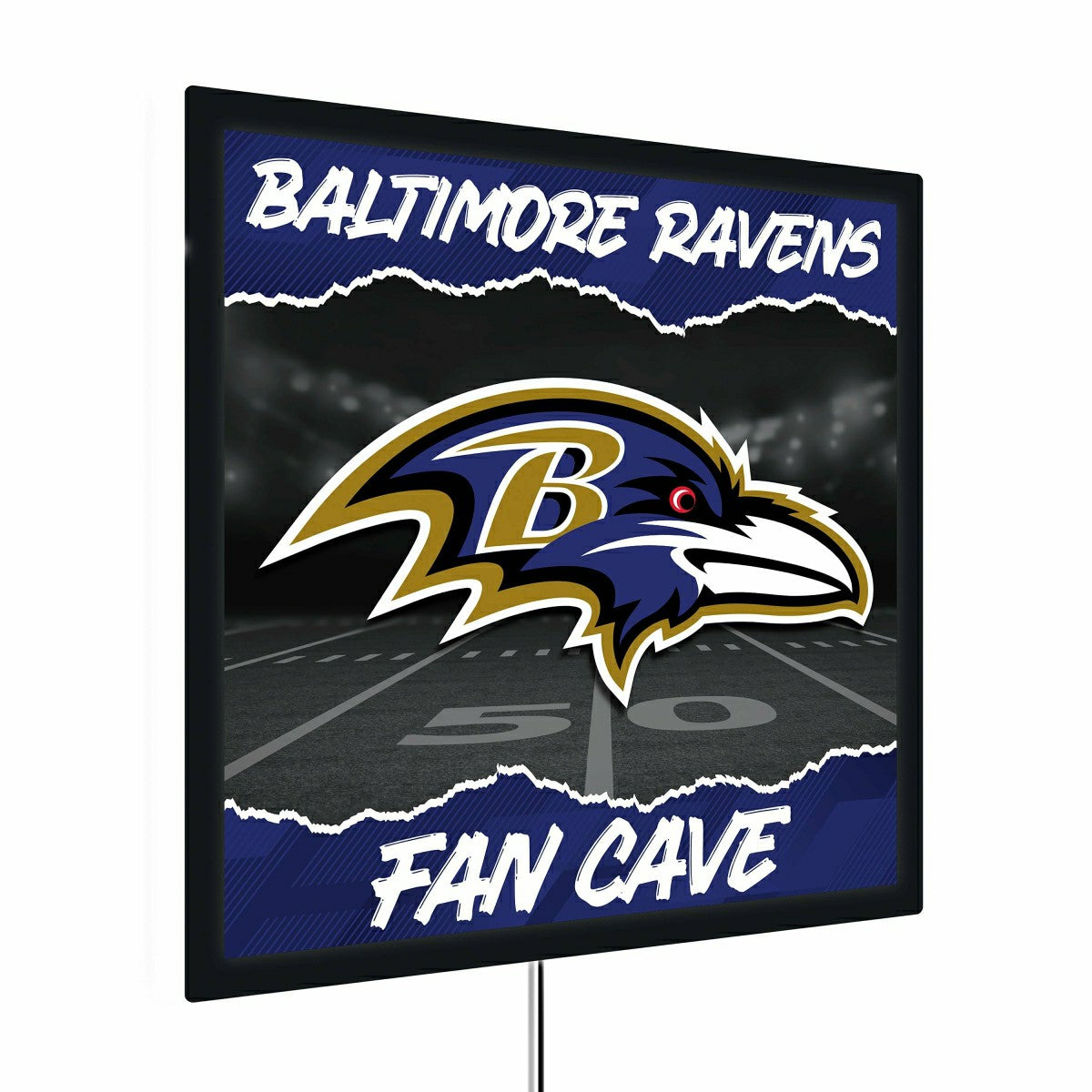 Baltimore Ravens 23"H x 23"L LED Wall Decor, Edgelite, Square - NFL Home