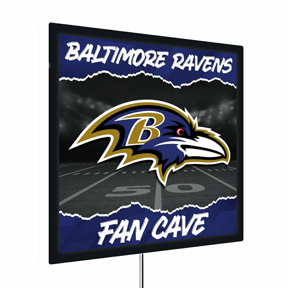 Baltimore Ravens 23"H x 23"L LED Wall Decor, Edgelite, Square - NFL Home