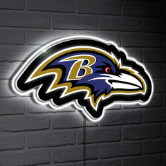 Baltimore Ravens LED Wall Decor, Glazelite, Logo - NFL Home