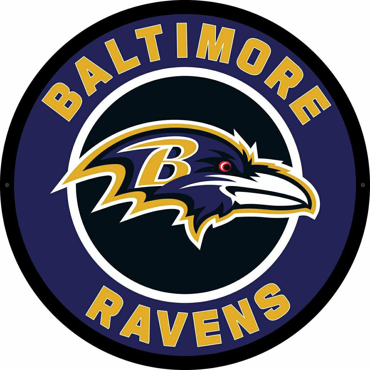 LED Wall Decor, Round, Baltimore Ravens - NFL Home